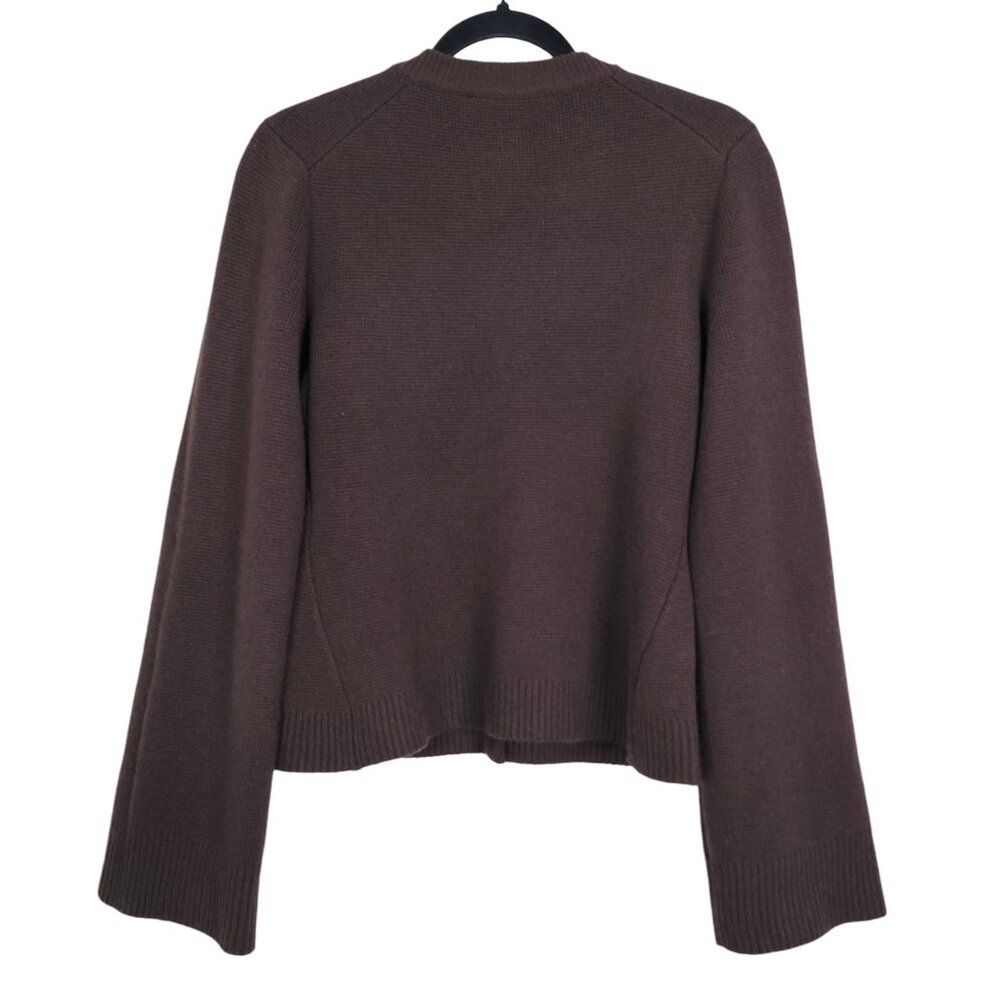 Jenni Kayne Cooper Cardigan Chocolate Brown Wool Cashmere Size S - Picture 8 of 12